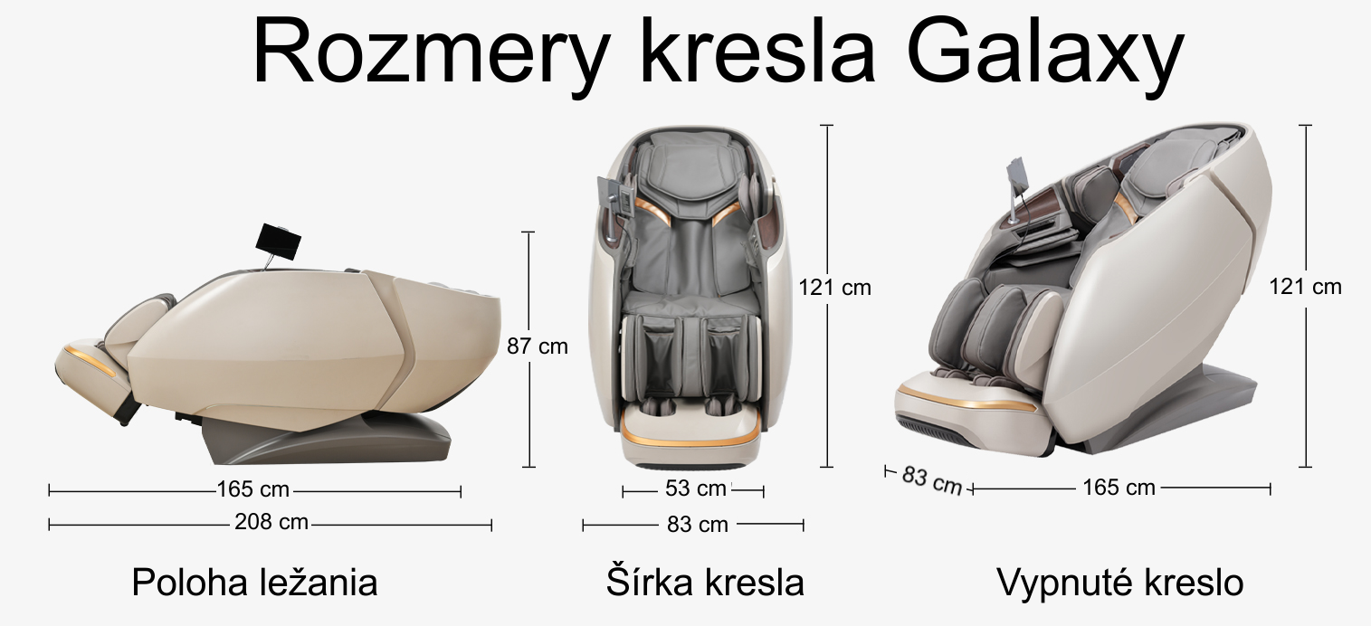 masazne kreslo Irest Galaxy 4D A665 rozmery vyskúšajte showroom Damico Trnava SK